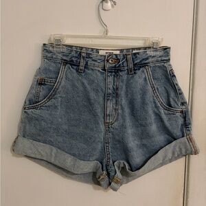 Mom Denim Light Blue Shorts